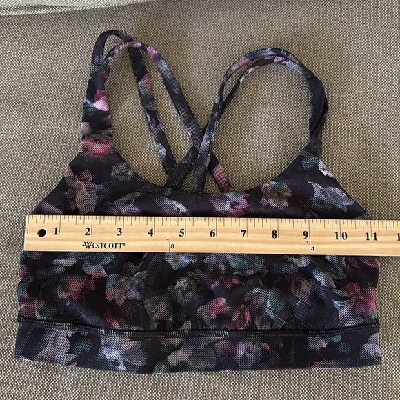 Lululemon Athletica Energy Sports Bra Black Floral Yoga Athletic Women’s 4 - Picture 9 of 10